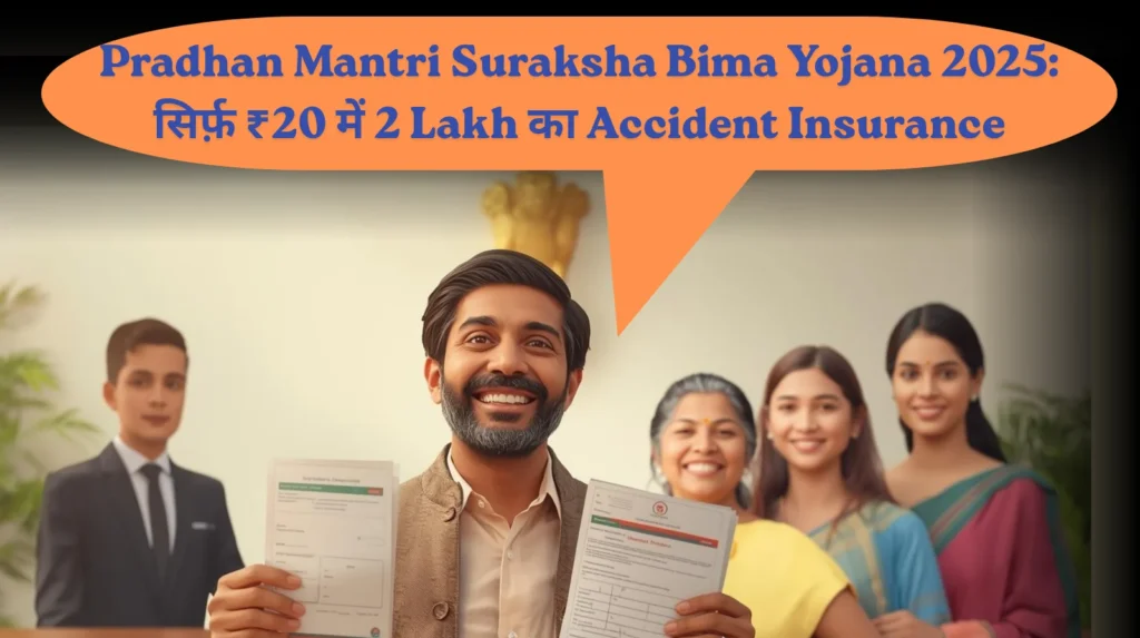 Pradhan Mantri Suraksha Bima Yojana 2025: सिर्फ़ ₹20 में 2 Lakh का Accident Insurance