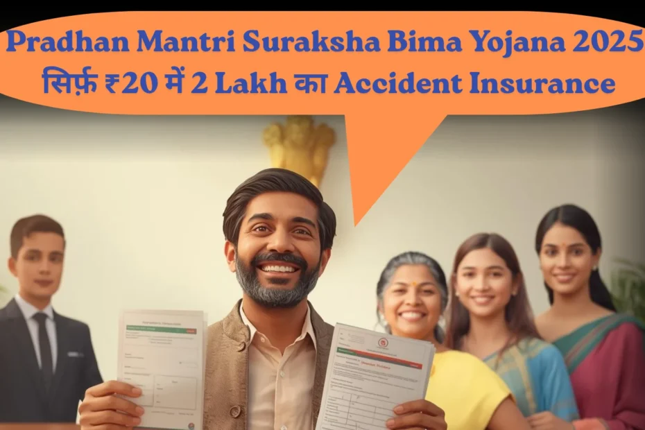 Pradhan Mantri Suraksha Bima Yojana 2025: सिर्फ़ ₹20 में 2 Lakh का Accident Insurance